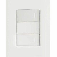 Conjunto 4x2 2 Interruptores Simples 10 A 250 V Tramontina Giz Branco