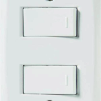 Conjunto 4x2 Com 2 Interruptores Simples 10 A 250 V Tramontina Lux2 Branco