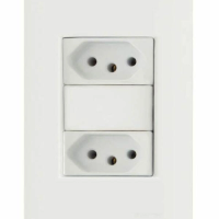 Conjunto 4x2 2 Tomadas 2P+T 10 A 250 V Tramontina Giz Branco