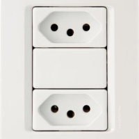 Conjunto 4x2 Interruptor Paralelo 10 A 250 V 1 Tomada 2P+T 20 A 250 V Tramontina IzyFlat