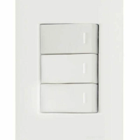 Conjunto 4x2 3 Interruptores Simples 10 A 250 V Tramontina Giz Branco
