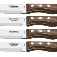 Jogo De Facas Jumbo Tramontina Polywood Castanho 4 Peças
