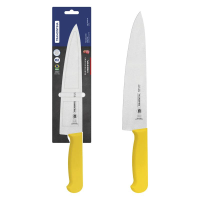 Faca Para Carne Tramontina Profissional Com Lâmina De Aço Inox E Cabo De Polipropileno Amarelo Com Proteção Antimicrobiana 10"