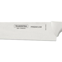 Faca Para Carne Tramontina Premium Com Lâmina De Aço Inox E Cabo De Polipropileno Branco 10"