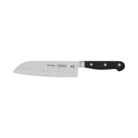 Faca Santoku Tramontina Century Com Lâmina Em Aço Inox E Cabo Em Policarbonato Preto E Fibra De Vidro 7"