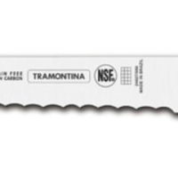 Faca Bolo/Pão Tramontina Profissional Com Lâmina De Aço Inox E Cabo Em Polipropileno Branco 10"