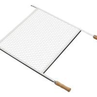 Grelha Tramontina Churrasco 83,5x47,1cm Em Aço Inox E Cabo De Madeira