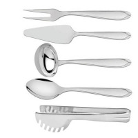 Jogo De Utensílios Tramontina Utility Em Aço Inox 5 Peças