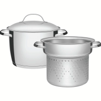 Jogo Cozi-Pasta Tramontina Allegra Em Aço Inox 2 Peças