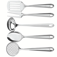 Jogo De Utensílios Tramontina Utility Em Inox Com Suporte 5 Peças