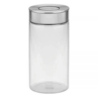 Pote De Vidro Tramontina Purezza Com Tampa De Aço Inox 10cm 1,4 Litros