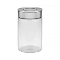 Pote De Vidro Tramontina Purezza Com Tampa De Aço Inox 10cm 1 Litros