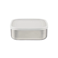Pote Tramontina Freezinox Em Inox Quadrado Com Tampa Plástica 1,2 Litros