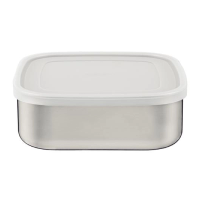 Pote Tramontina Freezinox Em Inox Quadrado Com Tampa Plástica 2,1 Litros