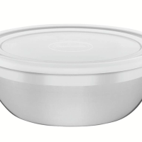 Pote Tramontina Freezinox Redondo Em Inox Com Tampa Plástica 4,2 Litros