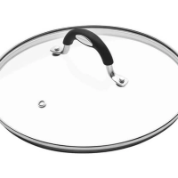 Tampa Tramontina Mônaco Em Vidro Alça Aço Inox 28cm