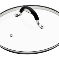 Tampa Tramontina Mônaco Em Vidro Alça Aço Inox 32cm