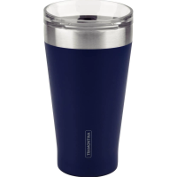 Copo Térmico Azul Em Aço Inox Tramontina Exata Com Tampa 550ml