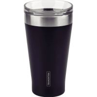 Copo Térmico Preto Em Aço Inox Tramontina Exata Com Tampa 550ml