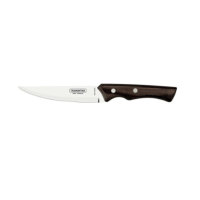 Faca Para Churrasco Jumbo Tramontina Em Inox E Cabo Em Madeira Polywood Castanho 5"