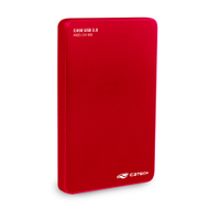 Case de HD 2.5" C3Tech CH-300RD SATA USB3.0 Vermelho