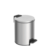 Lixeira Com Pedal Tramontina Loop Aço Inox Polido E Balde Interno 3 L