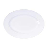 Travessa Oval Tramontina Maria Augusta Em Porcelana Branca 32x25cm