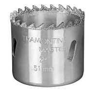 Serra Copo Diamantada Tramontina 140 Mm 5.1/2" Dente De Metal Duro E Aço Cromado