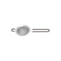 Peneira Tramontina Softta Cinza Aço Inox Com Cabo E Alça Em Silicone 8,8cm