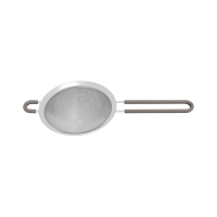 Peneira Tramontina Softta Cinza Aço Inox Com Cabo E Alça Em Silicone 12cm