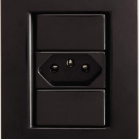Conjunto Tramontina 4x2 Com 1 Tomada 2P+T 20 A 250 V Liz Grafite