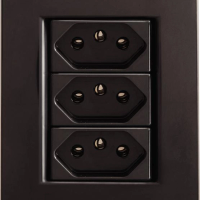 Conjunto Tramontina 4x2 Com 3 Tomadas 2P+T 10 A 250 V Liz Grafite
