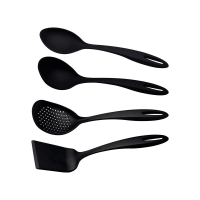 Jogo De Utensílios Tramontina Ability Preto Em Nylon 4 Peças