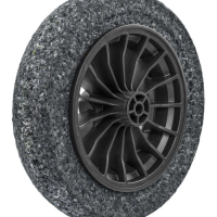 Roda Plástica 8" Para Carrinho De Mão Tramontina Com Pneu Maciço Em Borracha Macia