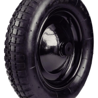 Roda Metálica Para Carrinho De Mão Tramontina Com Bucha Plástica E Pneu Com Câmara 3.25/8"