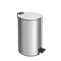 Lixeira Com Pedal Tramontina Em Aço Inox Acabamento Polido E Balde Interno Loop 20 Litros