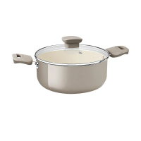 Caçarola Tramontina Bege Mineral Em Alumínio Reciclado Com Revestimento Cerâmico Veronese 24cm
