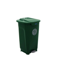 Lixeira Para Vidro Tramontina Verde Em Polipropileno T-Force Coleta Seletiva 50 Litros