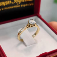 Oferta Anel Solitário Aparador Moeda Antiga com Zircônia Mod. Condessa