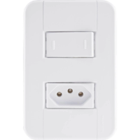 Conjunto 4x2 1 Interruptor Paralelo 10 A 250 V 1 Tomada 2P+T 20 A 250 V Tramontina Tablet