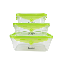 Conjunto De Potes Com Tampa Flexível Consul (3 Peças) - 600000014 600000014