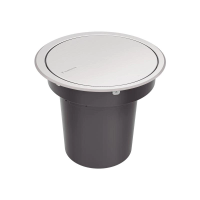 Lixeira De Embutir Tramontina Em Aço Inox Clean Round Click 5 Litros