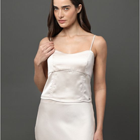Top Feminino Acetinado Calvin Klein Jeans - Off White Top Feminino Acetinado Calvin Klein Jeans Off White 36