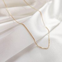 Colar Banhado a Ouro 18k Modelo Veneziana 0.8mm 45cm ou 60cm