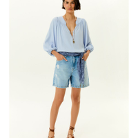 Bermuda Feminina Jeans Vintage - Azul