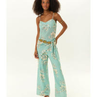 Calça Reta Estampa Fleur b