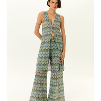 Calça Tricot Pantalona Chevron