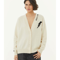 Cardigan Trico Bordado Rockstar