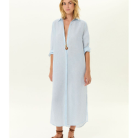 Chemise Listrada Linho