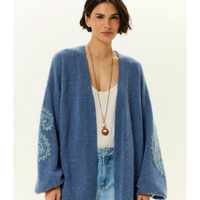 Kimono Tricot Intarsia Hippie Chic